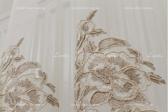 Тюль фатин с люрексом Agila TFV-1539