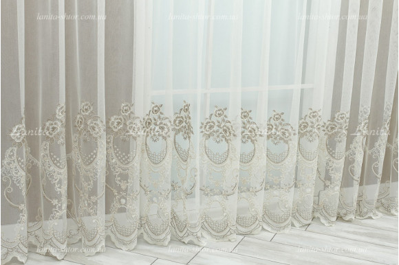 Тюль фатин с люрексом Agila TFV-1539