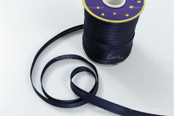 Косая бейка темно-синяя