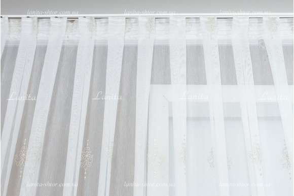 Тюль лен с люрексом Baruti TLV-1737