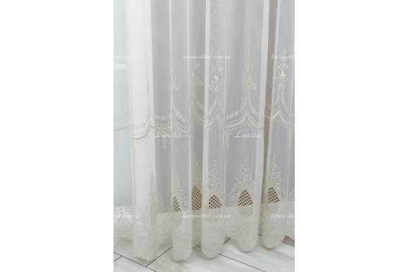 Тюль лен с люрексом Baruti TLV-1737