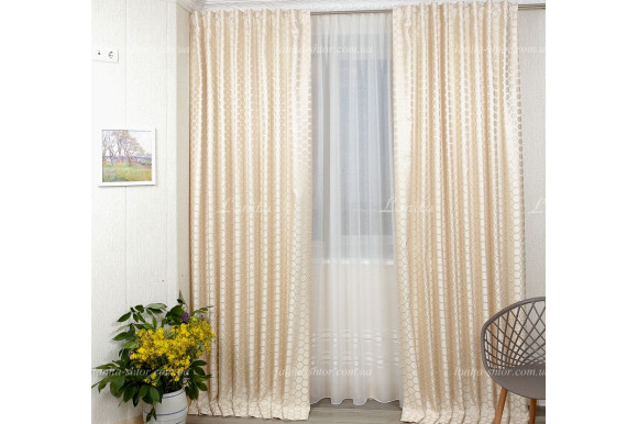 Готові штори жакард-сатин Matis GS-7974 2,60м/2*2,0м