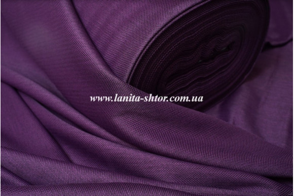 Штора Лен фиолетовая Mussa BS3109 отрез 3,4 метра