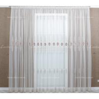 Тюль французский фатин с вышивкой Azzaro 2,50м/6,40м