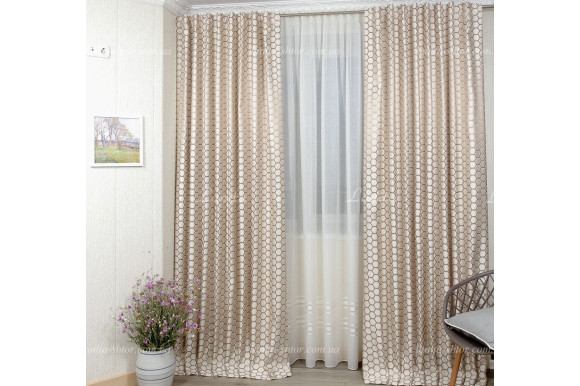 Готові штори жакард-сатин Matis GS-7975 2,60м/2*2,0м