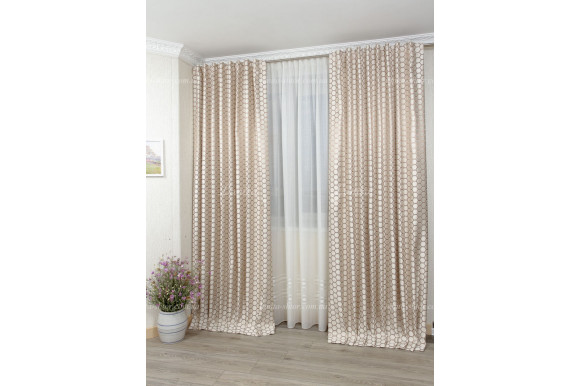 Готові штори жакард-сатин Matis GS-7975 2,60м/2*2,0м