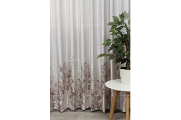 Готові штори сатин-жаккард Valmona GS-7776 2,45/2*2,0м