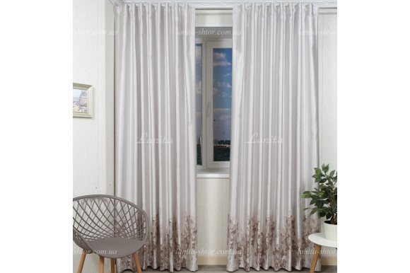 Готові штори сатин-жаккард Valmona GS-7776 2,45/2*2,0м