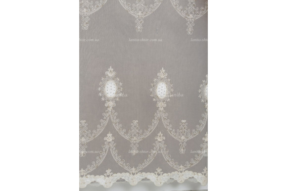 Готовий тюль фатин із стразами Agila GT-8176 2,50м/5,90м