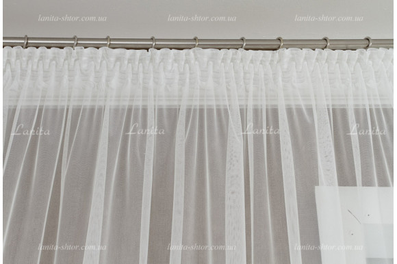 Готовий тюль фатин із стразами Agila GT-8176 2,50м/5,90м