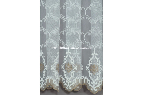 Тюль фатин корона 9604-09