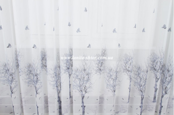 Готовий тюль креп-шифон Venza GP-6084 2,51м/5,0м