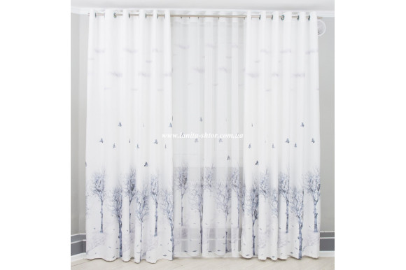 Готовий тюль креп-шифон Venza GP-6084 2,51м/5,0м