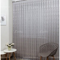 Готовий тюль жаккард Simone 7433 сірий 2,50м/6,0м