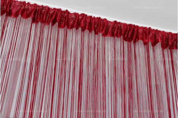 Штори нитки однотонні червоно-малинові SN-8278