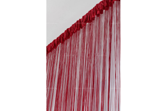 Штори нитки однотонні червоно-малинові SN-8278