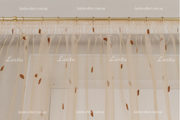 Тюль органза Mexx беж 2,51м/6,0м