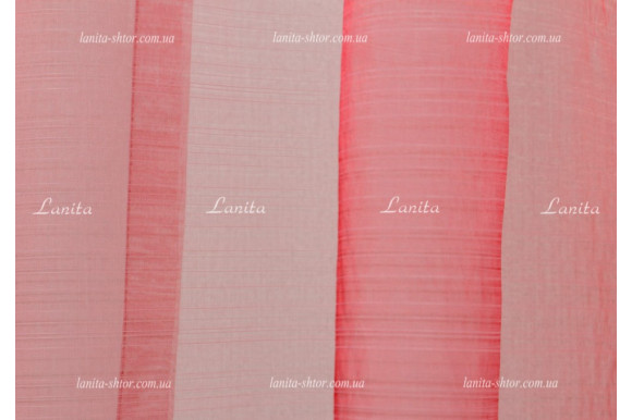 Готовий тюль органза Mexx TOO кораловий 2,51м/6,0м