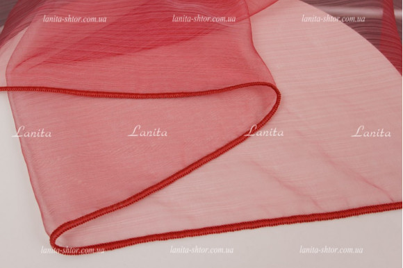 Готовий тюль органза Mexx TOO кораловий 2,51м/6,0м