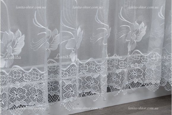 Тюль кристалон с вышивкой TKV-1864