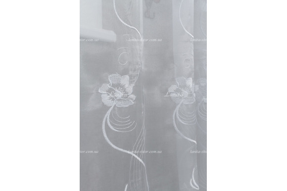Тюль кристалон с вышивкой TKV-1864 Тюль кристалон с вышивкой TKV-1864