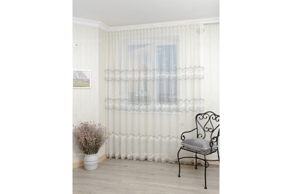 Тюль мікросітка льон Ajoure TSL-8080