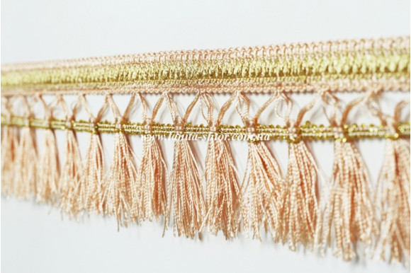 Бахрома для штор BL персиково-золотая