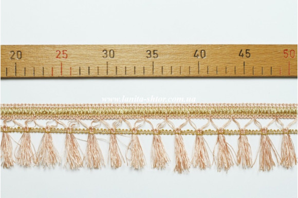 Бахрома для штор BL персиково-золотая