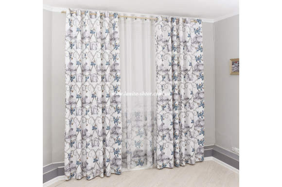 Готовые шторы микровелюр Venza GP-6081 2,51м/2*2м