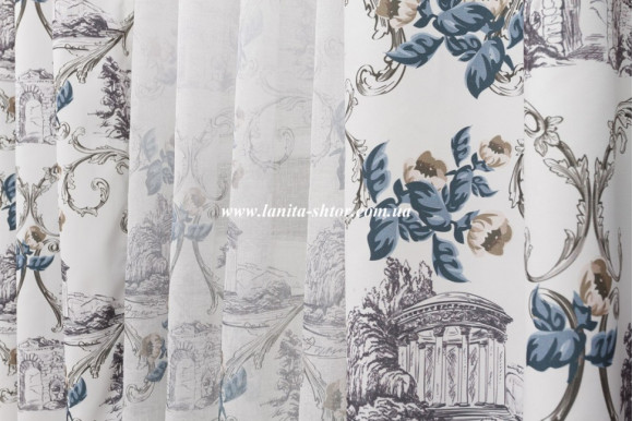 Готовые шторы микровелюр Venza GP-6081 2,51м/2*2м