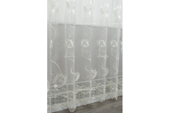 Тюль кристалон с вышивкой TKV-1865