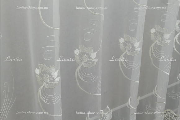 Тюль кристалон с вышивкой TKV-1865