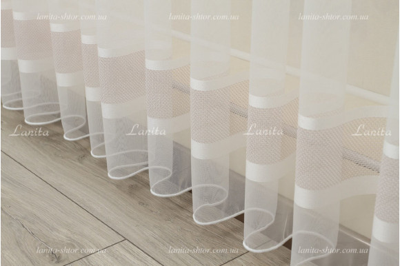 Тюль фатин в смужку Mugler TFP-1919