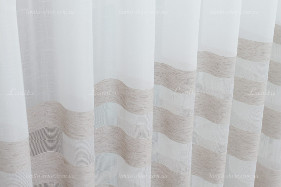 Тюль лен в полоску Lebel TLP-7581