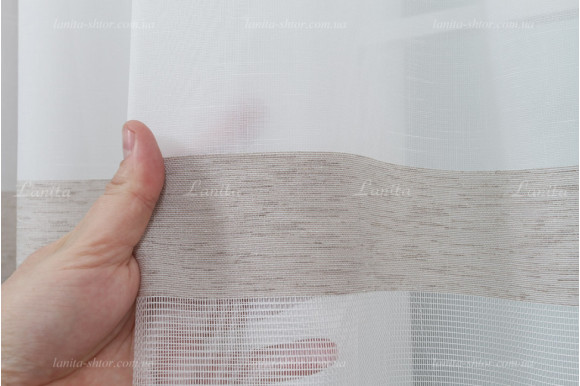 Тюль лен в полоску Lebel TLP-7581 Тюль лен в полоску Lebel TLP-7581