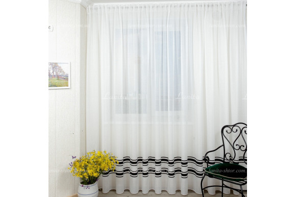 Готовый тюль сабле Loris GT-7981 2,50м/5,0м