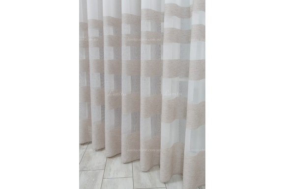 Готовий тюль льон Lebel GT-7582 2,50м/5,80м