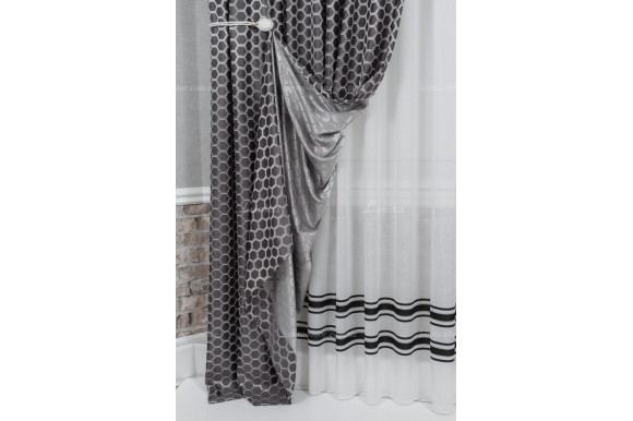 Готові штори жакард-сатин Matis GS-7982 2,60м/2*2,0м