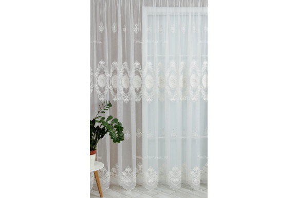 Тюль грек фатин із стразами Agila TFV-8182