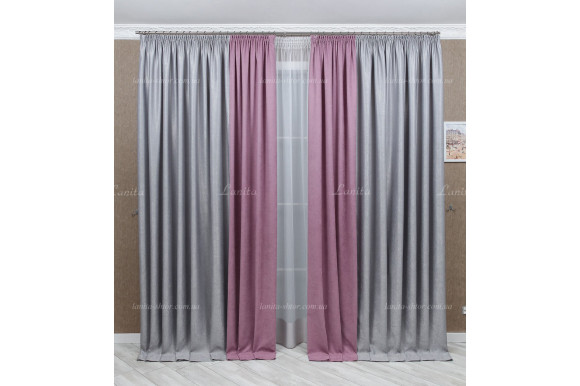 Блекаут однотонний сірий