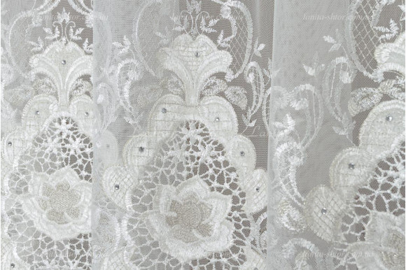 Тюль грек фатин со стразами Agila TFV-8183 Тюль грек фатин со стразами Agila TFV-8183