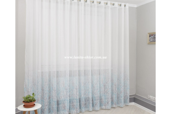 Готовий тюль креп-шифон Venza GP-6078 2,51м/5,0м