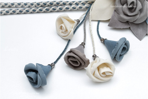 Підхват для штор Buket 6399 молочний-сірий-синій