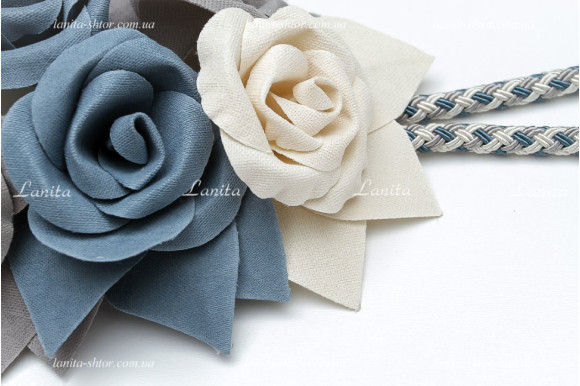 Підхват для штор Buket 6399 молочний-сірий-синій