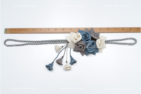 Підхват для штор Buket 6399 молочний-сірий-синій