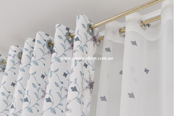 Готові штори мікровелюр Venza GP-6077 2,51м/2*2м