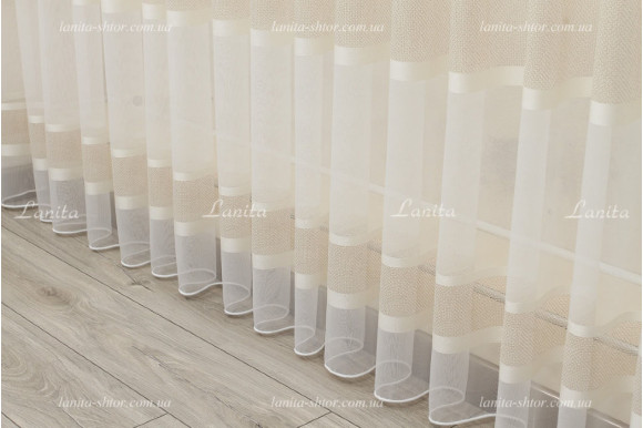 Тюль фатин в смужку Mugler TFP-1921