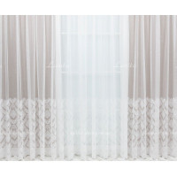Готовий тюль жаккард Simone 7440 білий купон 2,50м/6,0м