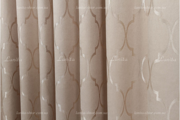 Готові штори мікровелюр Verino 7417 беж 3,08м/2*2,0м