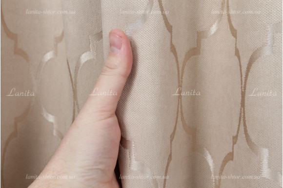 Готові штори мікровелюр Verino 7417 беж 3,08м/2*2,0м
